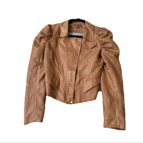 Gracia Jackets & Blazers - Gracia Women's Rust brown Faux suede Lightweight Jacket Size M